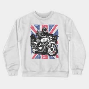 Classic motorcycle - Union Jack flag Crewneck Sweatshirt